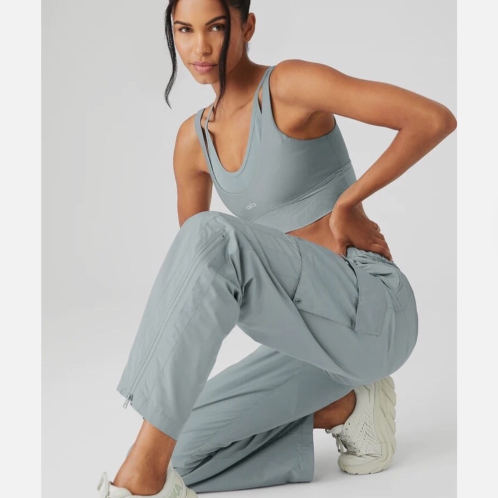 ALO INTERNATIONAL WIDE LEG CITY PANT cosmic grey Size XS